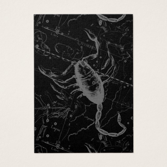 Scorpio Constellation Hevelius 1690 auf Schwarz (Vorderseite)