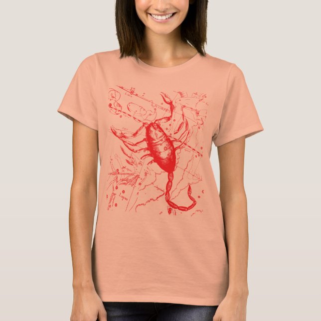 Scorpio Constellation Hevelius 1690 Okt23 - Nov 21 T-Shirt (Vorderseite)