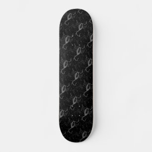 Scorpio Constellation Hevelius 1690 Vintag Black Skateboard