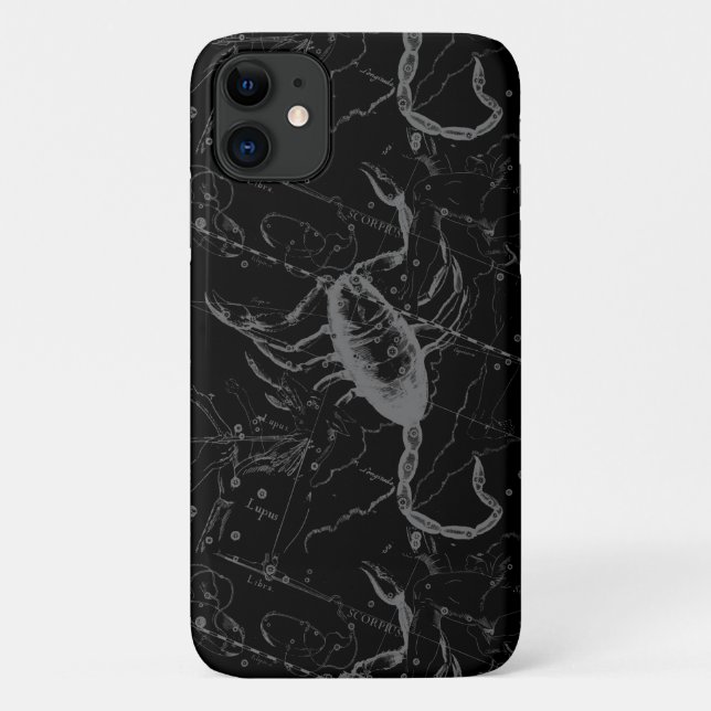 Scorpio Constellation Hevelius circa 1690 auf Schw Case-Mate iPhone Hülle (Rückseite)