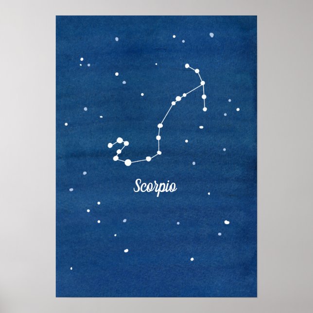 Scorpio Constellation Night Sky Poster (Vorne)
