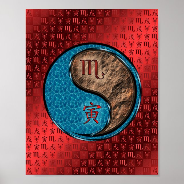 Scorpio & Earth Tiger Poster (Vorne)