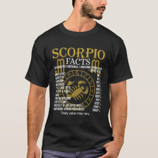 Scorpio Fakten Zodiac-Zeichen T-Shirt
