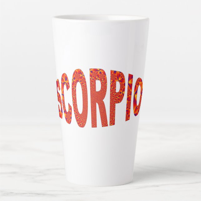 Scorpio - Firey Orange Yellow Blue Milchtasse (Vorderseite)