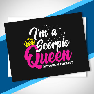 Scorpio Geburtstagskönigin Oktober November Sternz Postkarte