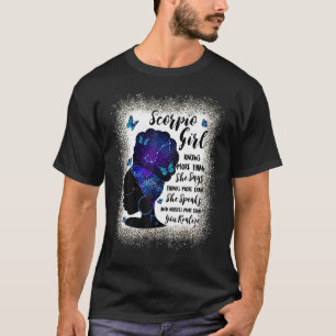 Scorpio Girl Birthday Leopard gebleicht für Black T-Shirt