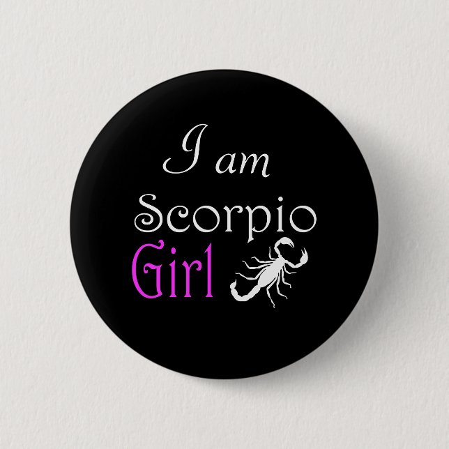 Scorpio Girl Button (Vorderseite)