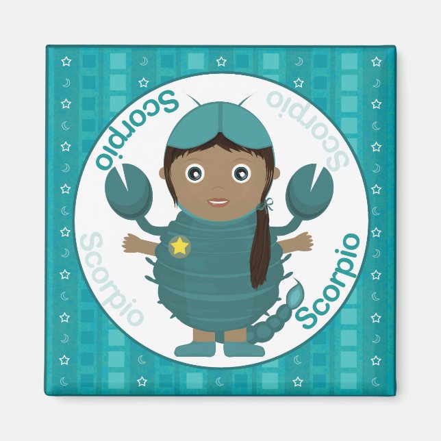 Scorpio Girl Caractère Magnet (Devant)