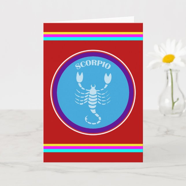 Scorpio-Grußkarte Karte (Kleine Pflanze)