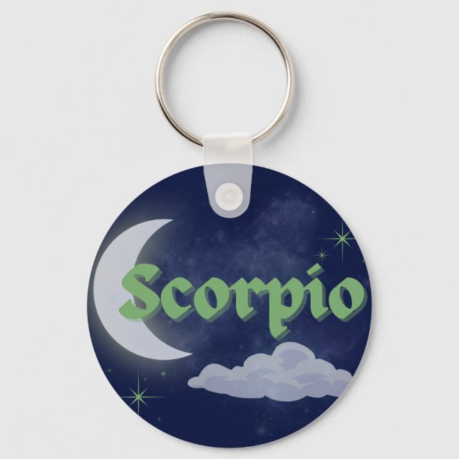 Scorpio Himmelsästhetik Dreamy Moon Cloud Star Schlüsselanhänger (Vorderseite)