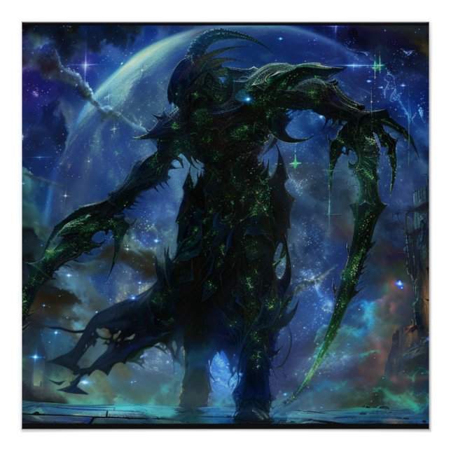 Scorpio (L'Assassin) Zodiac Sign Deity Poster (Devant)