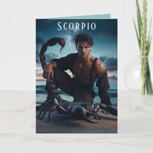 Scorpio Male Geburtstagskarte Feiertagskarte
