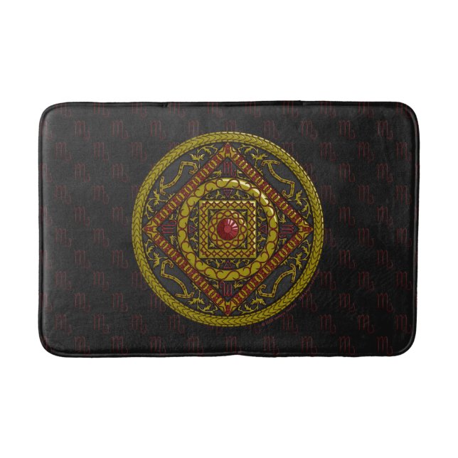 Scorpio Mandala Bath Mat Badematte (Vorderseite)