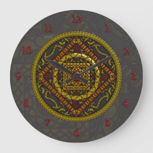 Scorpio Mandala Clock Große Wanduhr