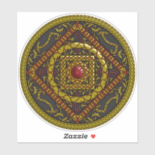 Scorpio Mandala Contour Sticker