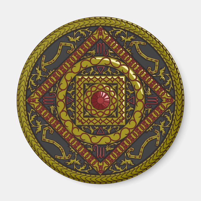 Scorpio Mandala Magnet (Vorne)