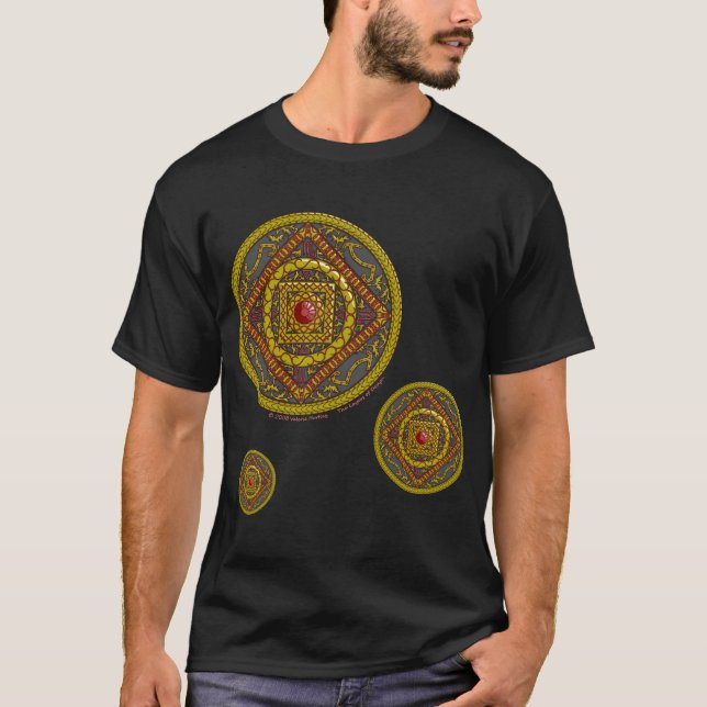 Scorpio Mandala Men's Dark Shirt (Vorderseite)