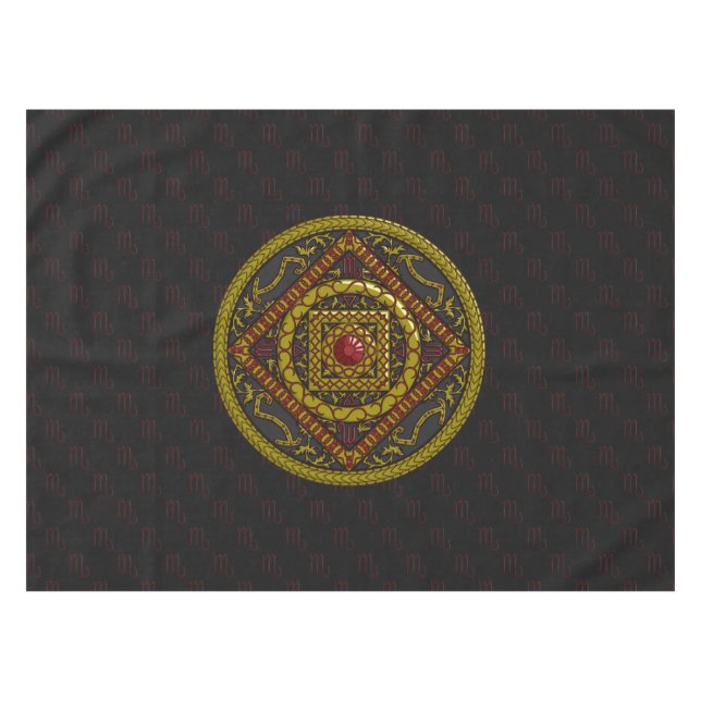 Scorpio Mandala Tischdecke (Vorderseite (Horizontal))
