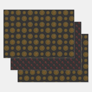 Scorpio Mandala Wrapping Paper Set Geschenkpapier Set