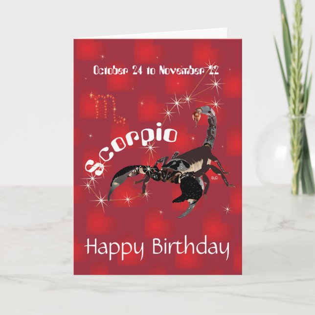 Scorpio October 24 to November 22 Card Karte (Vorderseite)