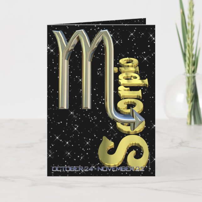 Scorpio - October 24 to November 22 Karte (Vorderseite)