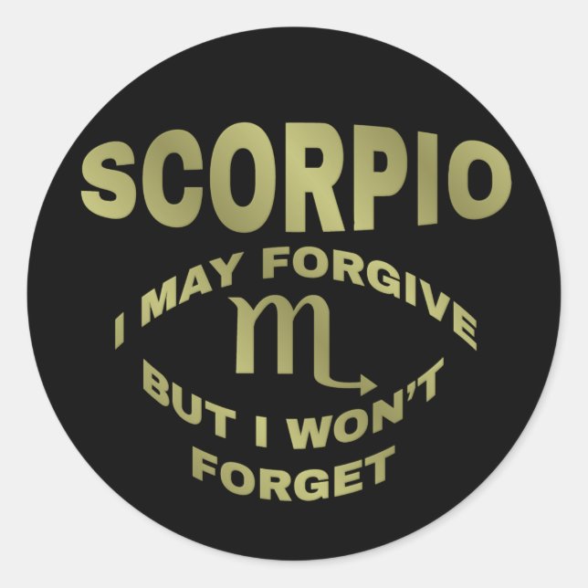 Scorpio Pardonne n'oubliera pas les autocollants (Devant)