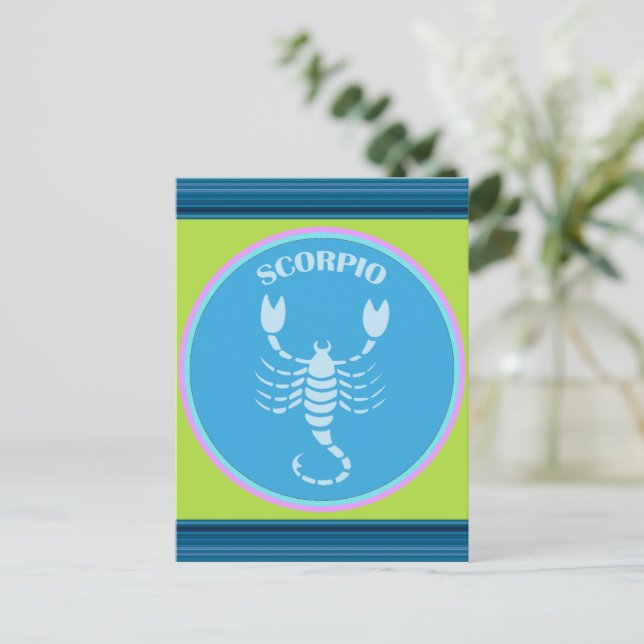 Scorpio Postkarte (Stehend Vorderseite)