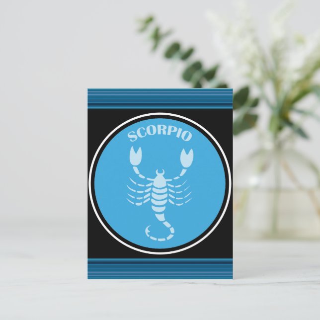 Scorpio Postkarte (Stehend Vorderseite)