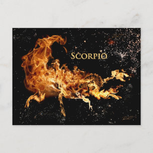 Scorpio Postkarte - Zodiakische Symbole