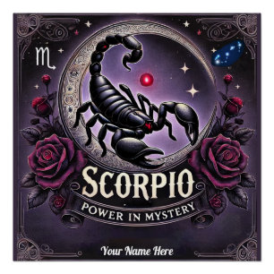 Scorpio "Power in Mystery" Glossy Poster