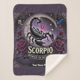 Scorpio "Power in Mystery" Sherpa Blanket Sherpadecke