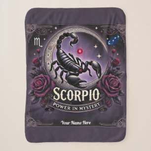 Scorpio "Power in Mystery" Sherpa Blanket Sherpadecke