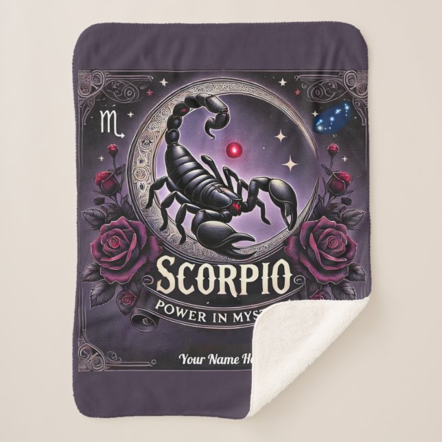 Scorpio "Power in Mystery" Sherpa Blanket Sherpadecke (Vorderseite)