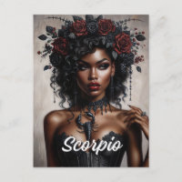 Scorpio Schwarze Frau Skorpion Kunst