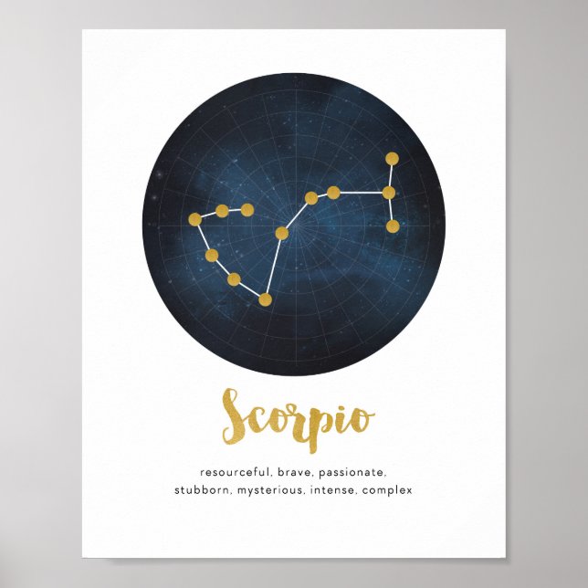 Scorpio star sign print poster (Vorne)