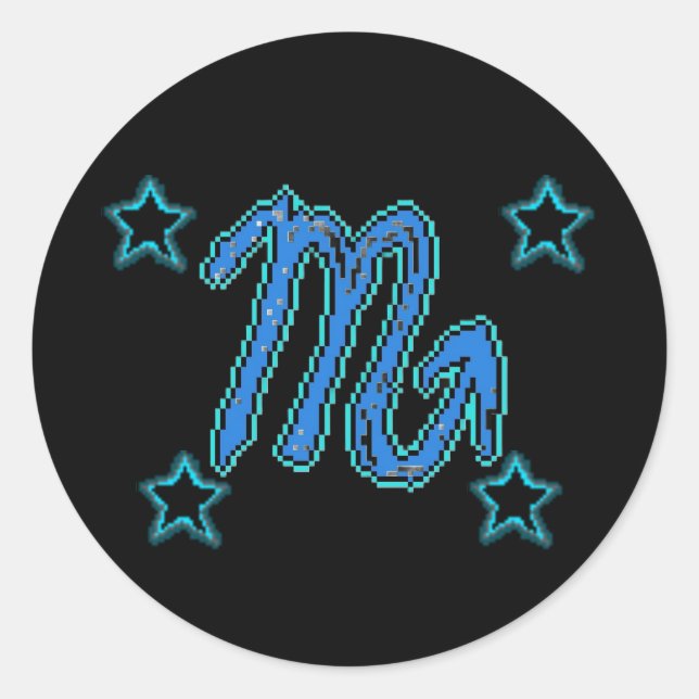 SCORPIO Stars Runder Aufkleber (Vorderseite)