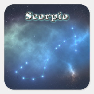Scorpio (Sternbild) Quadratischer Aufkleber