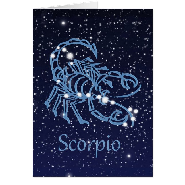 Scorpio-Sternbild und Zodiaka-Zeichen mit Sternen (Vorne)