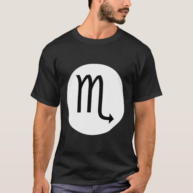 Scorpio-Symbol - Dunkles T-Shirt (Vorderseite)