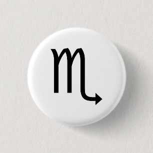 Scorpio-Symbol Zodiac Button