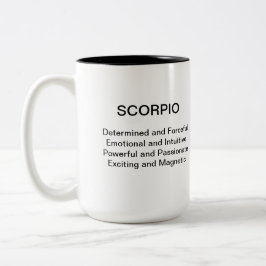Scorpio-Tasse Zweifarbige Tasse