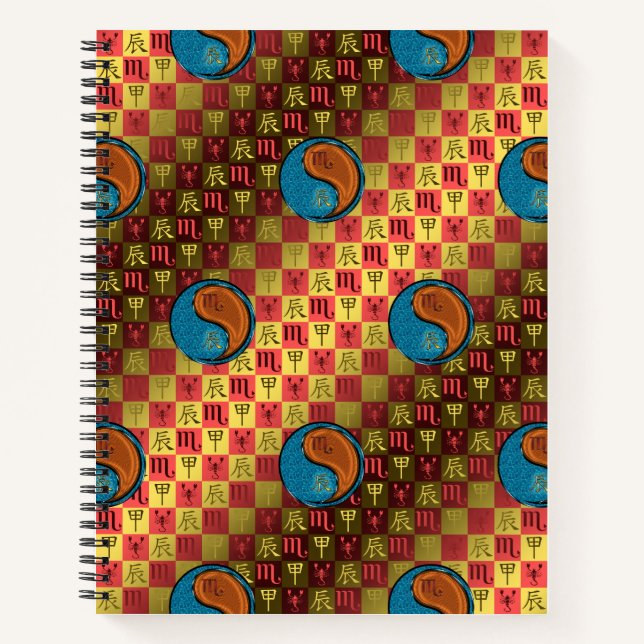 Scorpio & Wood Dragon Notizbuch (Vorderseite)