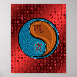 Scorpio & Wood Tiger Poster