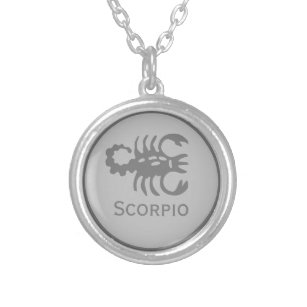Scorpio Zeichen des Zodiac-Designs Versilberte Kette
