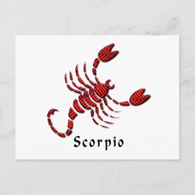 Scorpio-Zeichen Postkarte (Vorderseite)