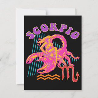 Scorpio Zodiac Art Owner Geschenk | Niedliches, lu Einladung