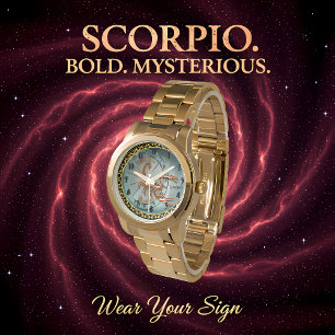 Scorpio Zodiac Astrologie Design Armbanduhr