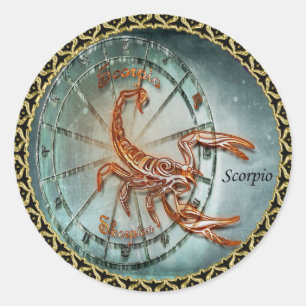 Scorpio Zodiac Astrologie Design Runder Aufkleber