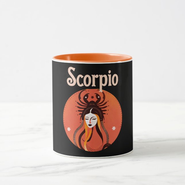Scorpio Zodiac Astrologie Horoskop Tasse (Zentrum)
