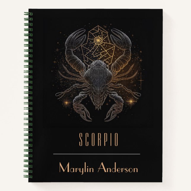 SCORPIO ZODIAC ASTROLOGY CONSTELLATION CUSTOM NOTIZBUCH (Vorderseite)